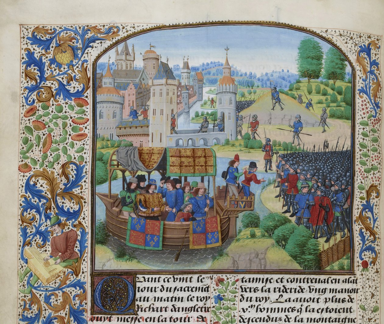 Riccardo II incontra i ribelli il 14 giugno 1381, ca 1470-1475 da Loyset Liedet