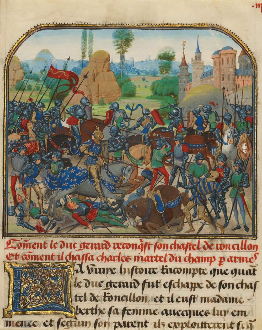 La battaglia davanti al castello di Roussillon da Loyset Liedet