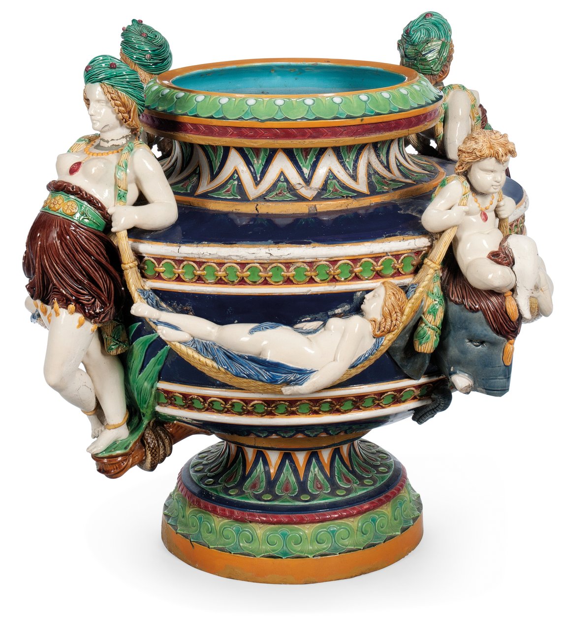 Grande giardiniera in maiolica Minton, c.1870 da Ltd Mintons