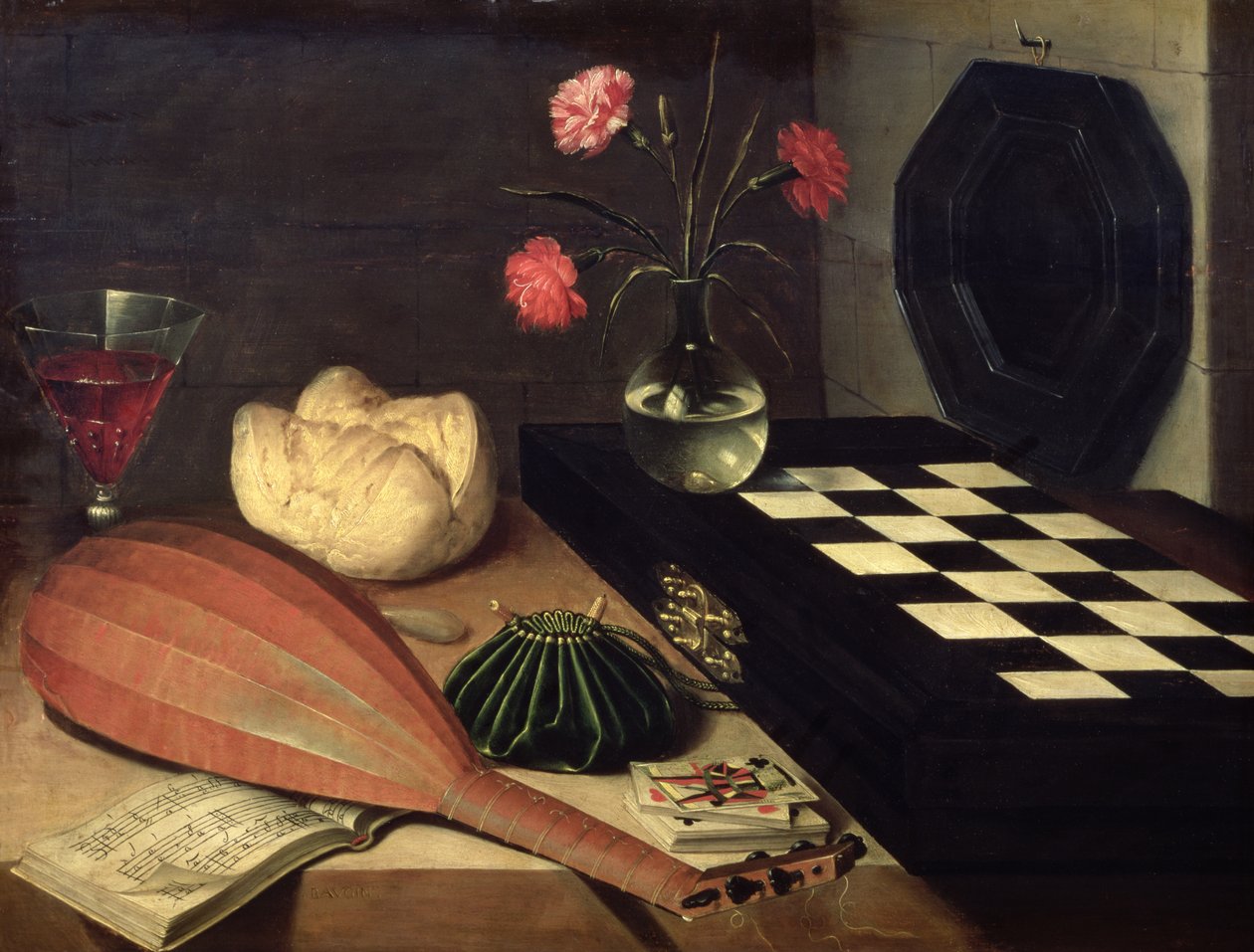 Natura morta con scacchiera, 1630 da Lubin Baugin