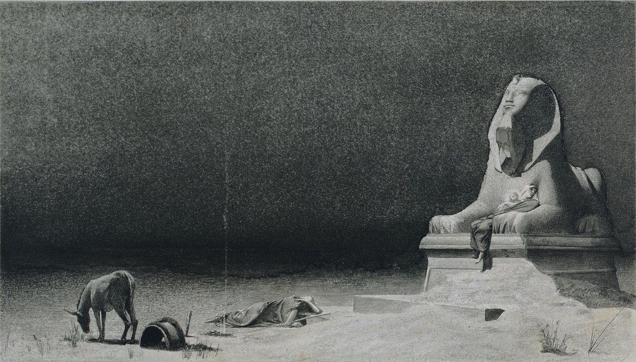 Il riposo durante la fuga in Egitto (recto) da Luc Olivier Merson