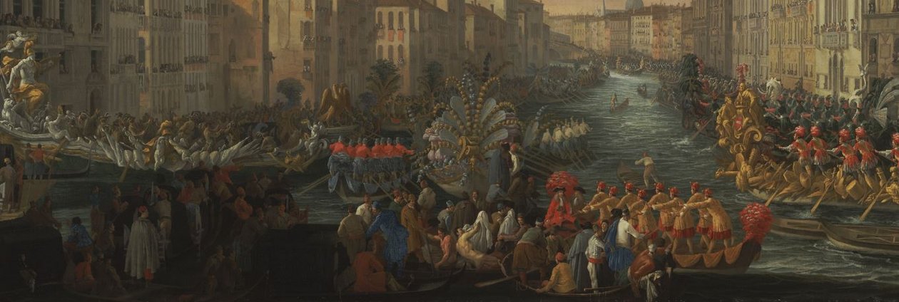 Regata sul Canal Grande in onore di Federico IV, Re di Danimarca (dettaglio) da Luca Carlevarijs