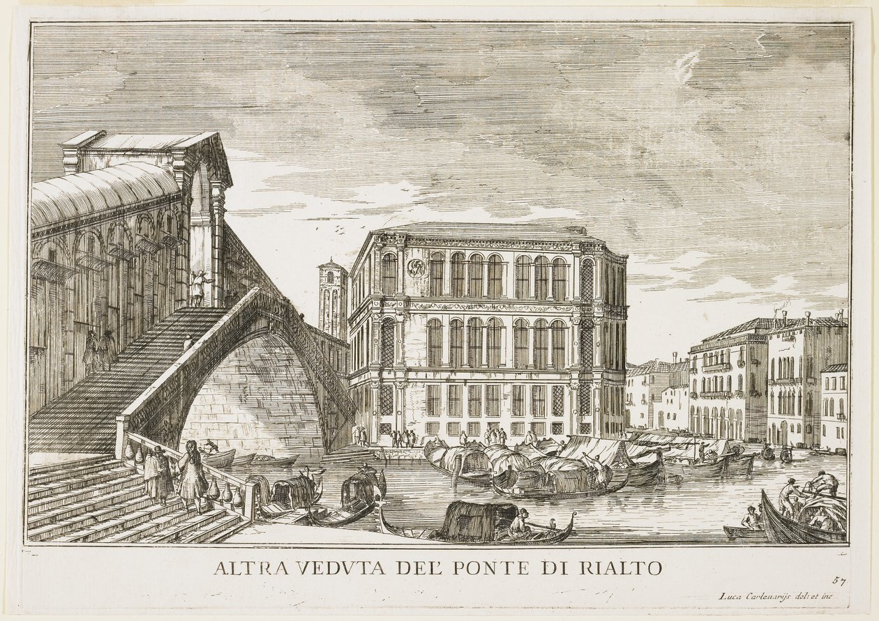 Vista del Ponte di Rialto, tavola da 
