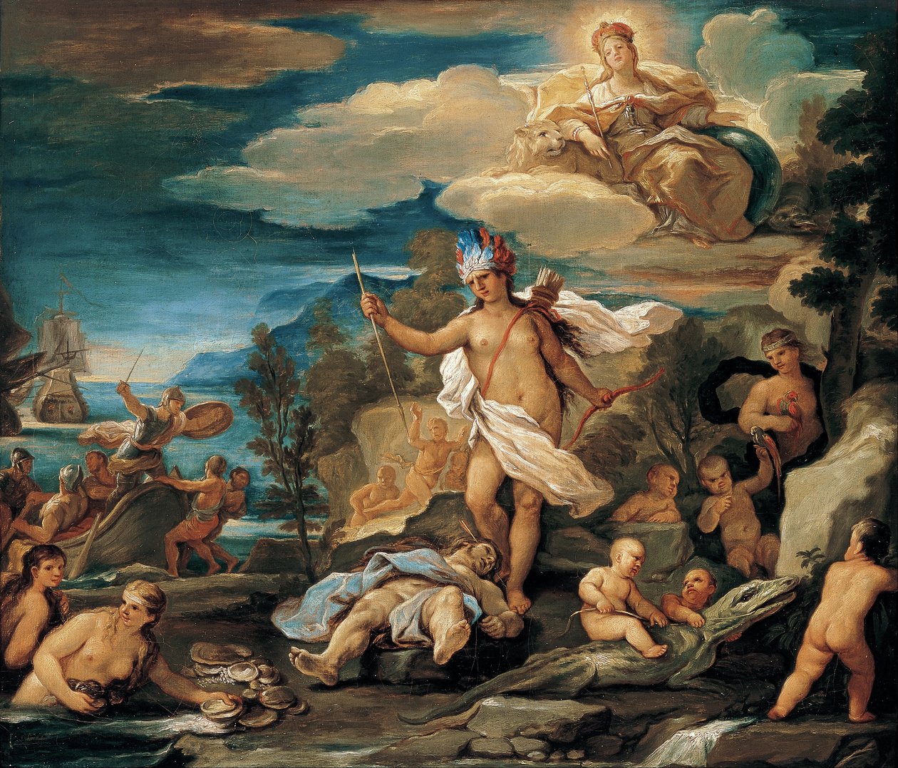 Serie delle quattro parti del mondo. America da Luca Giordano