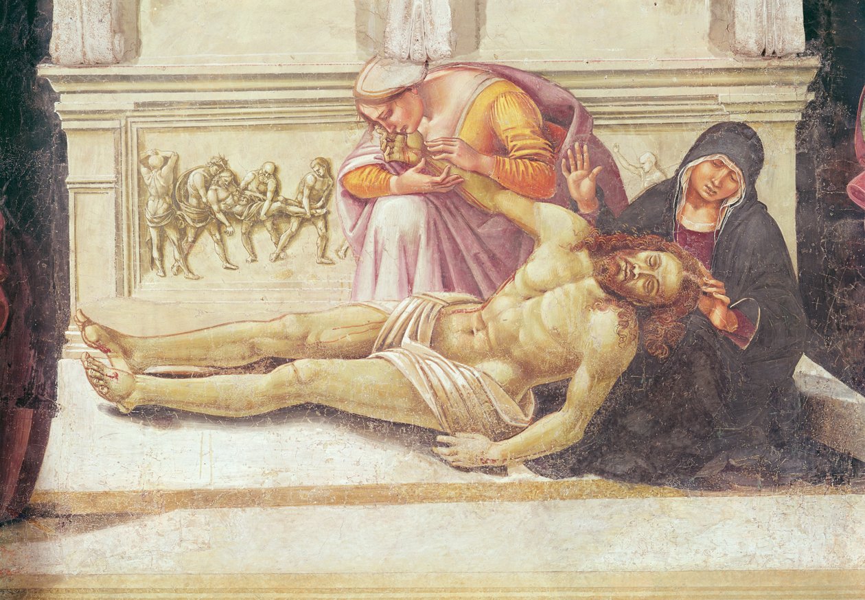 (dettaglio) della Deposizione dalla Croce, dalla Cappella della Madonna di San Brizio, 1499-1504 da Luca Signorelli