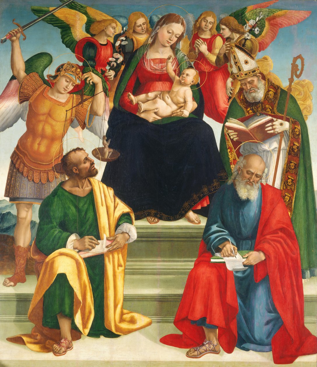 Madonna col Bambino con santi e angeli da Luca Signorelli