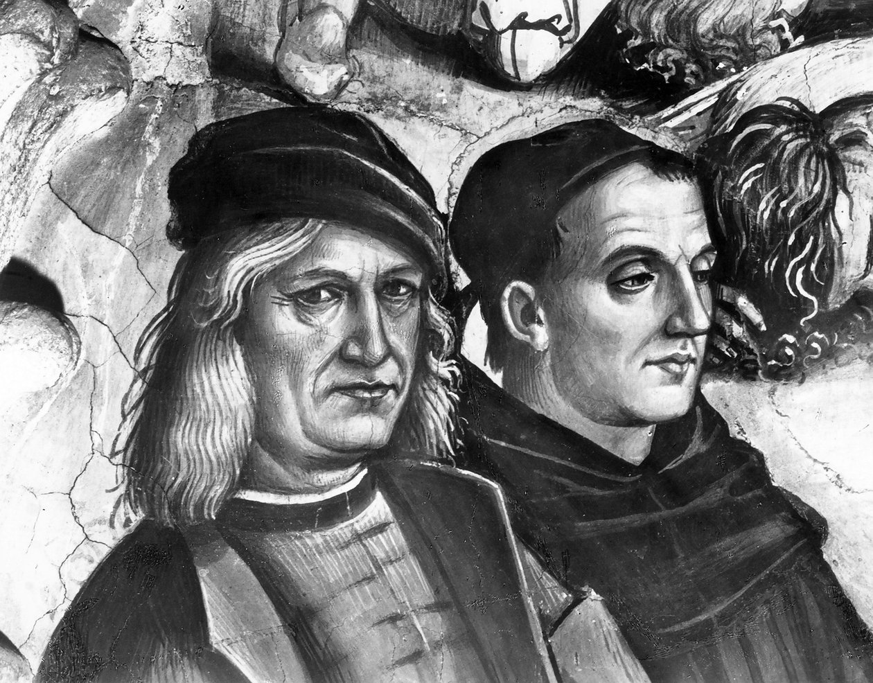 Ritratto di Luca Signorelli e Fra Angelico (dettaglio) da Luca Signorelli