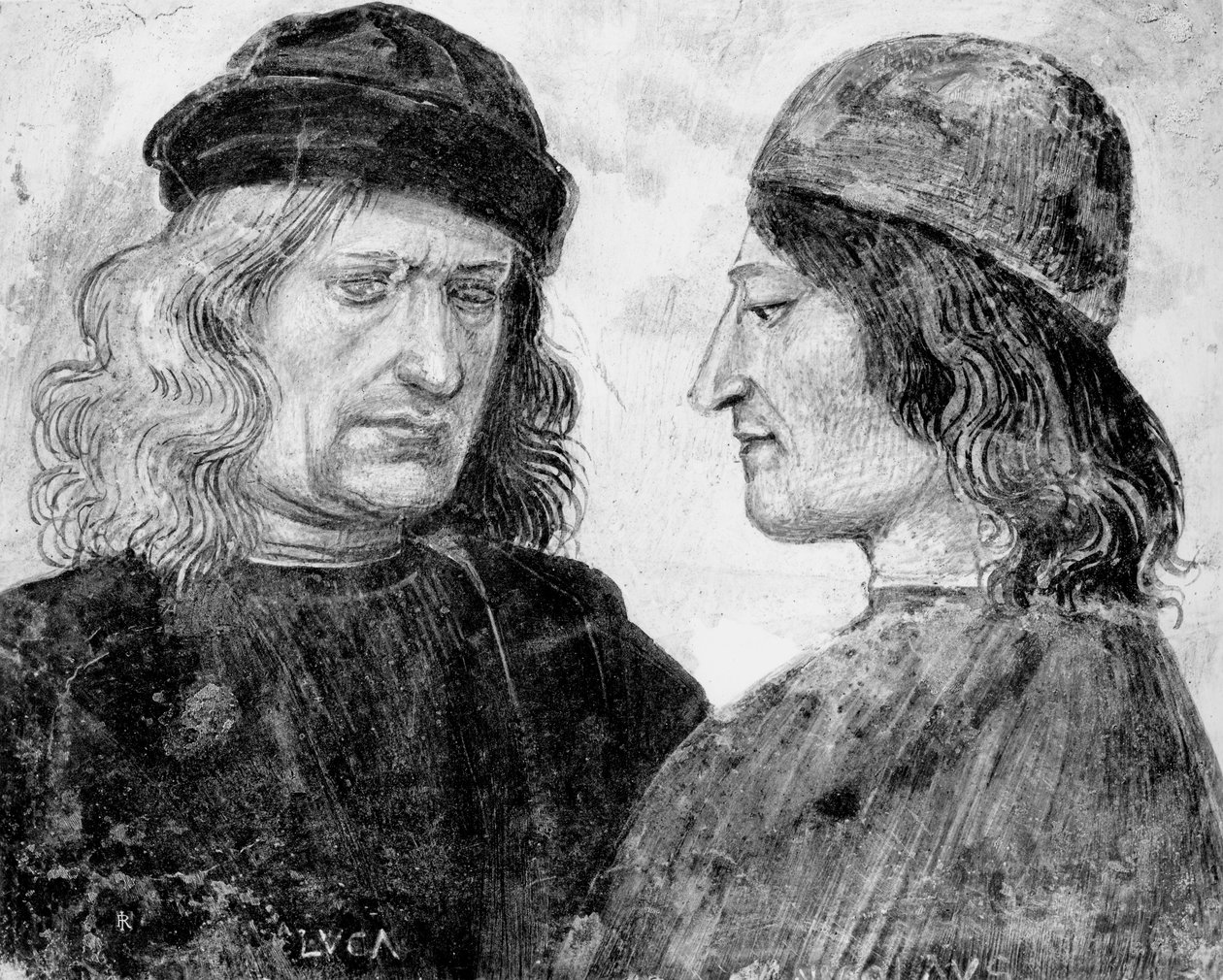 Autoritratto con Niccolò Franceschi da Luca Signorelli