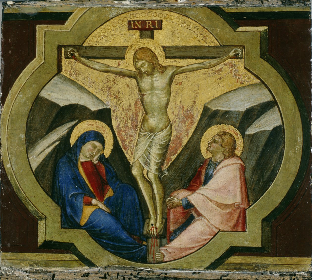 Cristo sulla Croce con i Santi Maria e Giovanni da Luca di Tommè