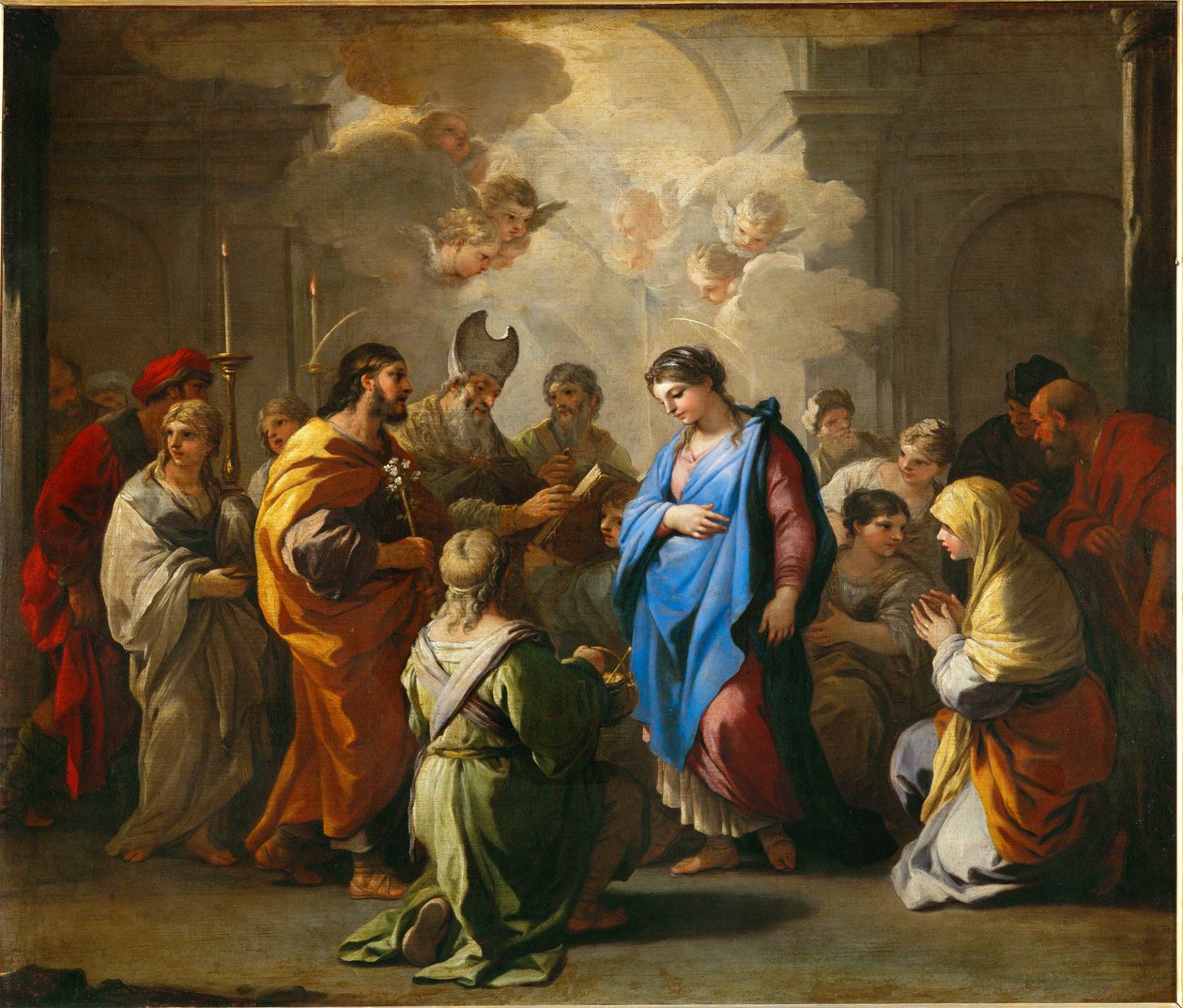 Le Mariage de la Vierge - Le nozze di Santa Maria ... da Luca (circle of) Giordano