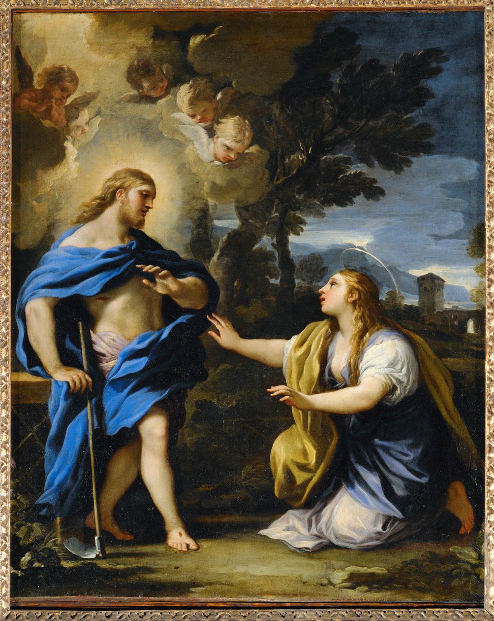 Noli me tangere. Cristo incontra Maria Maddalena dopo la resurrezione ... da Luca (circle of) Giordano