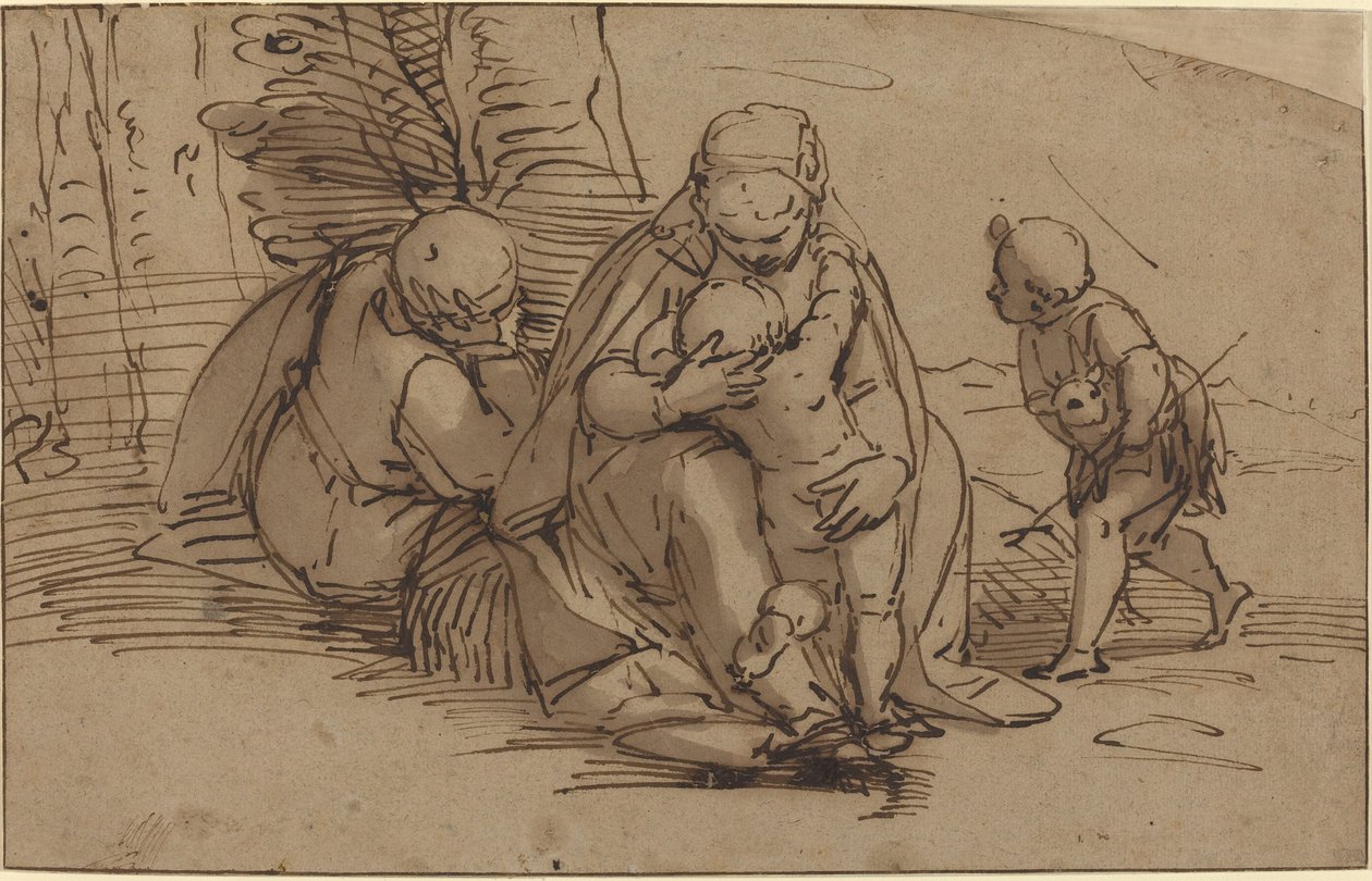 Sacra Famiglia con il giovane San Giovanni da Luca Cambiaso