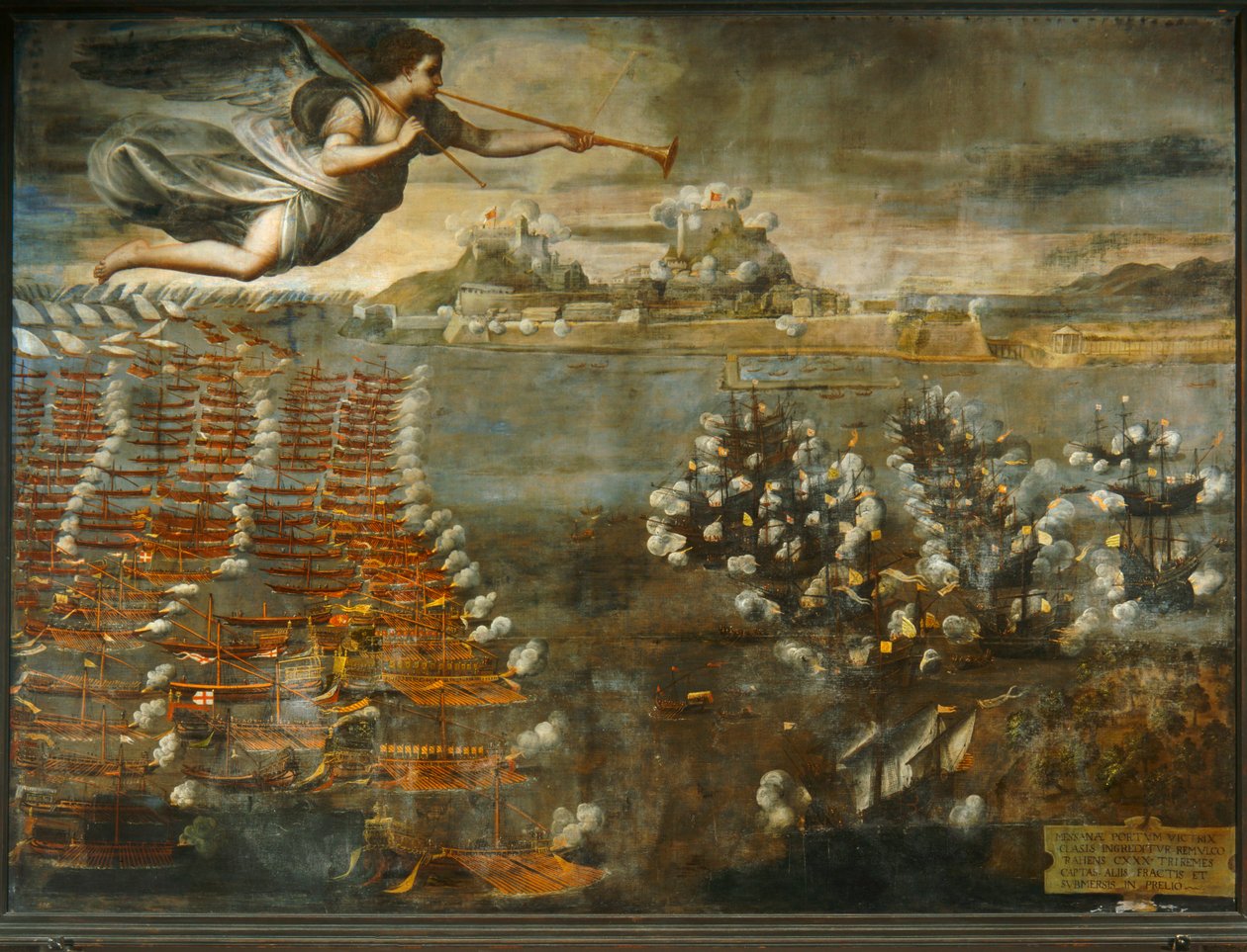 Scena della battaglia di Lepanto ... da Luca Cambiaso