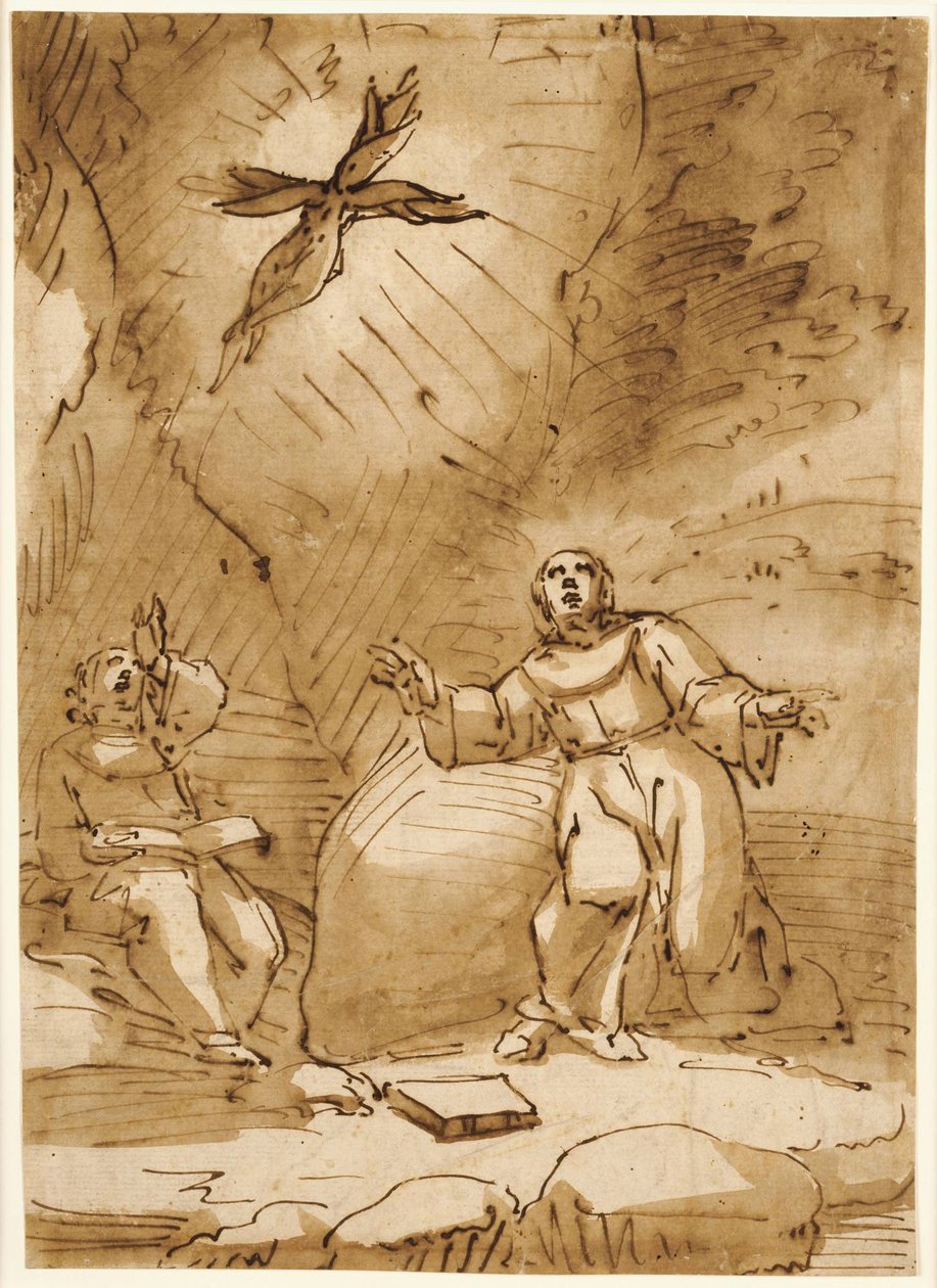 Stigmatisation des Heiligen Franziskus da Luca Cambiaso