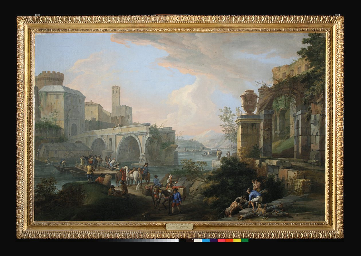 Capriccio con il Ponte Rotto, c.1714 da Luca Carlevaris