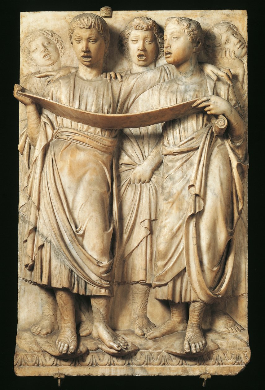 Bambini che cantano (dettaglio dalla Cantoria di Luca Della Robbia) da Luca Della Robbia