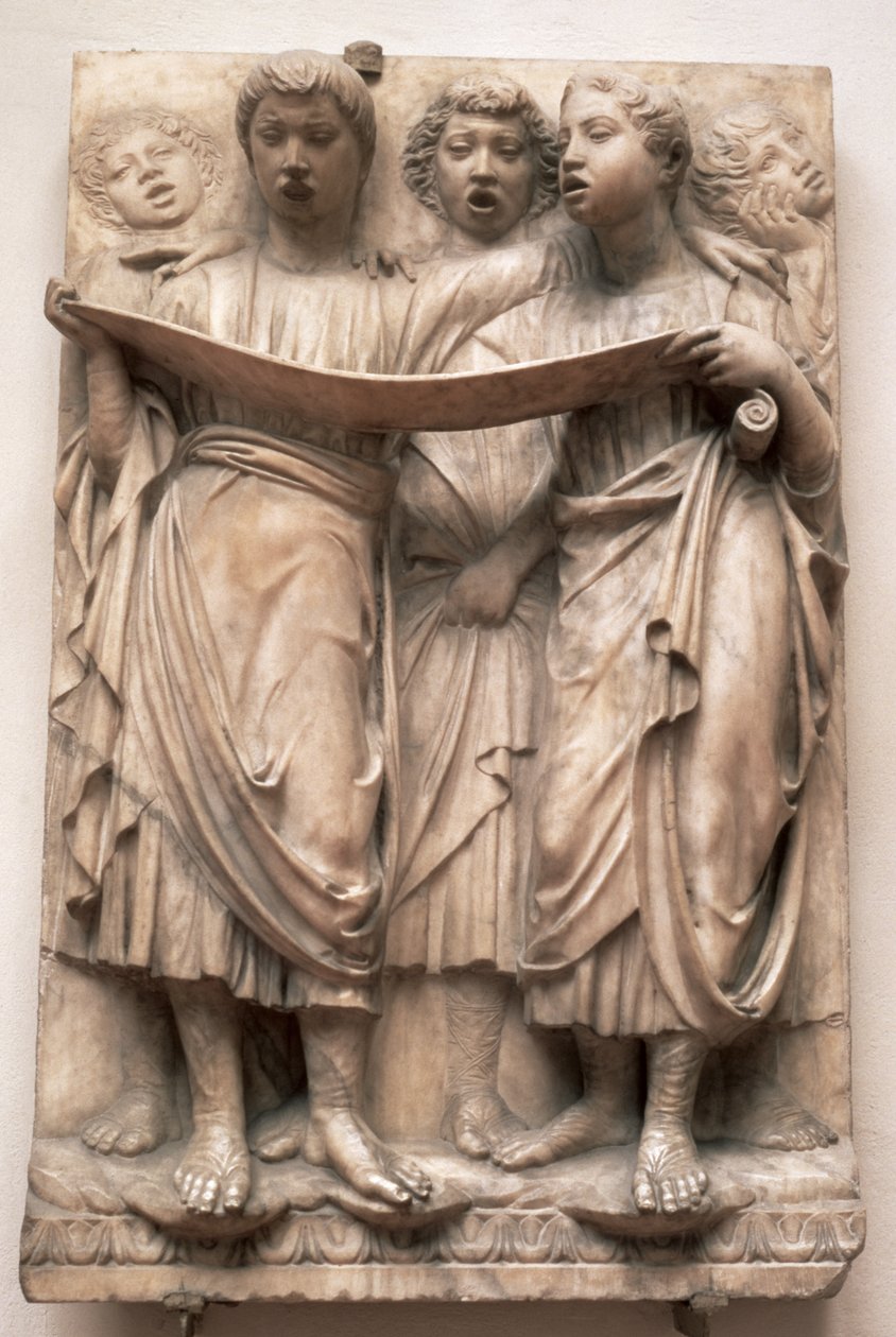 Angeli cantanti, rilievo dalla Cantoria di Luca della Robbia (1400-82), c.1435 da Luca Della Robbia