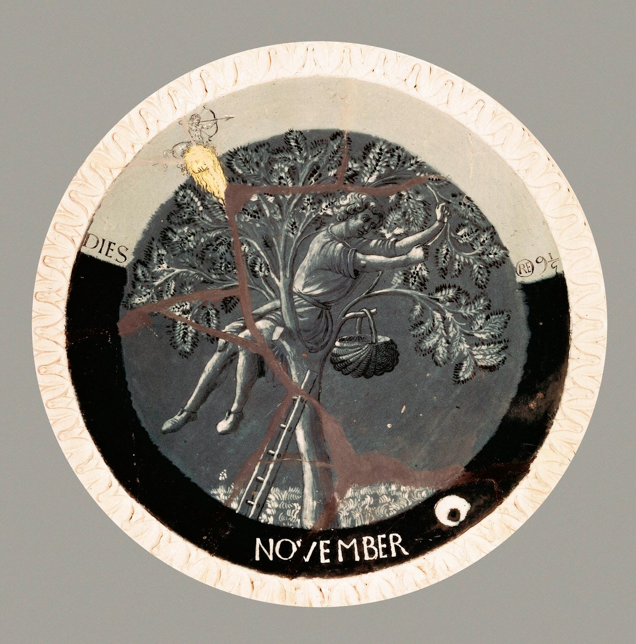 Il mese di novembre, terracotta di Luca della Robbia, c.1450-56 da Luca Della Robbia