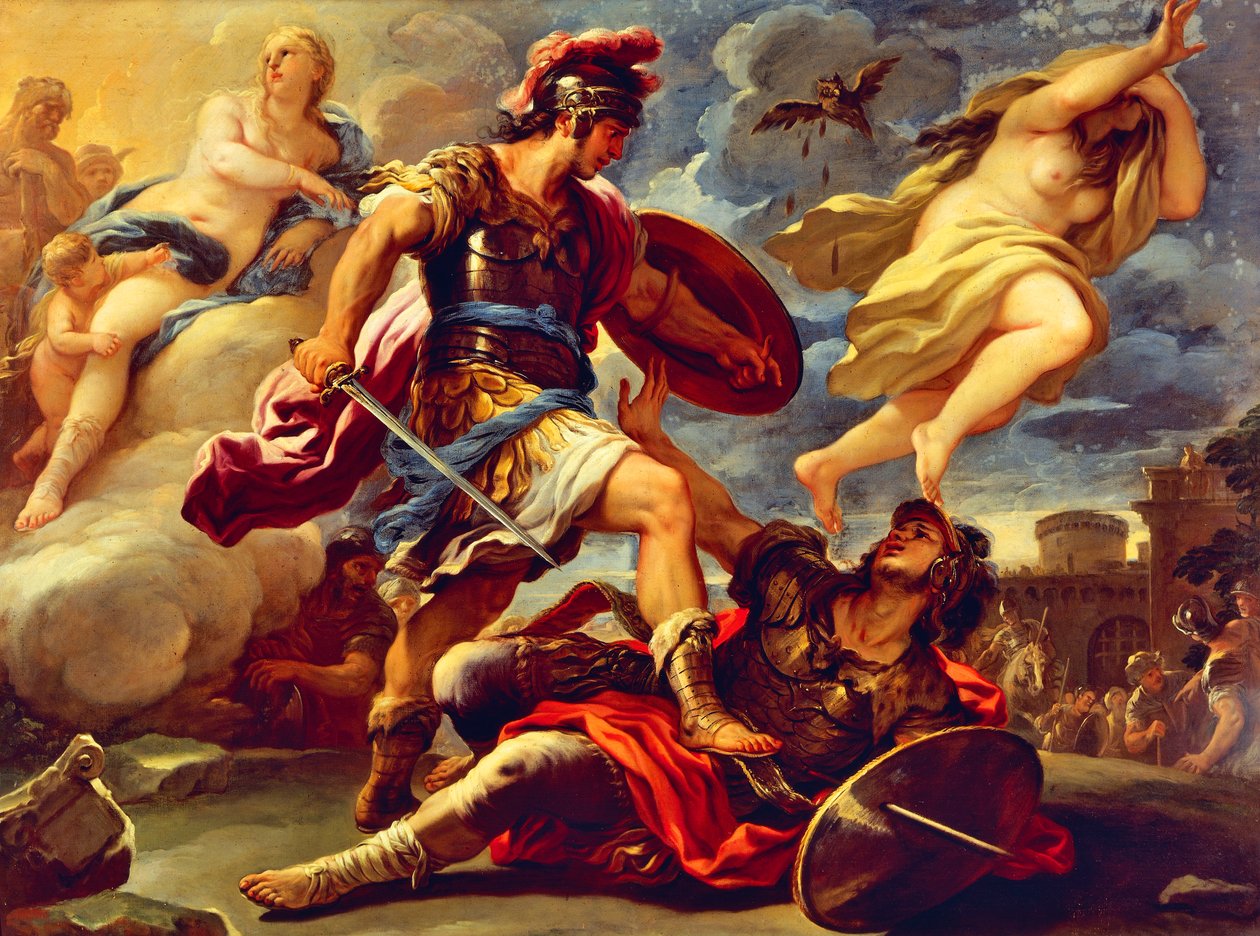 Enea sconfigge Turno da Luca Giordano