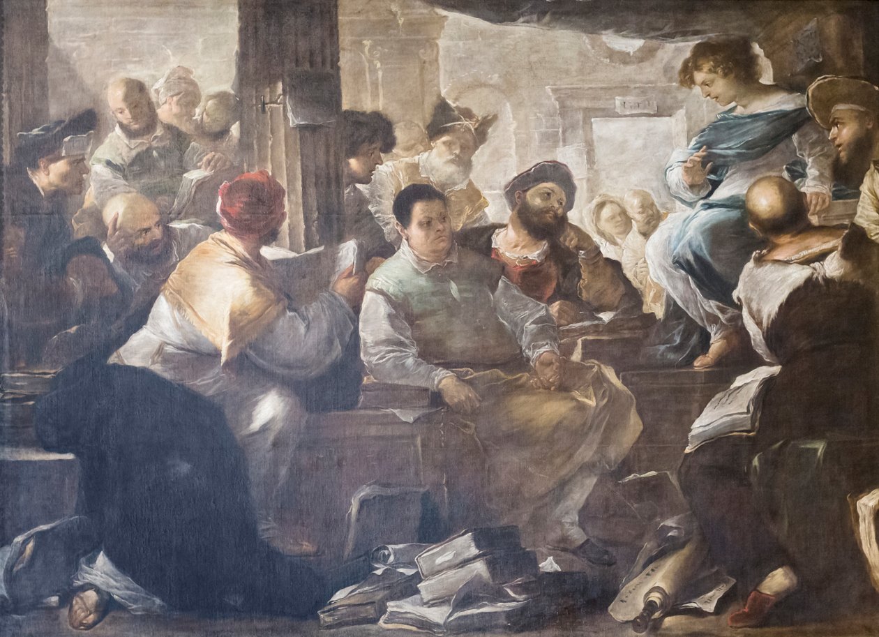 Cristo tra i dottori da Luca Giordano