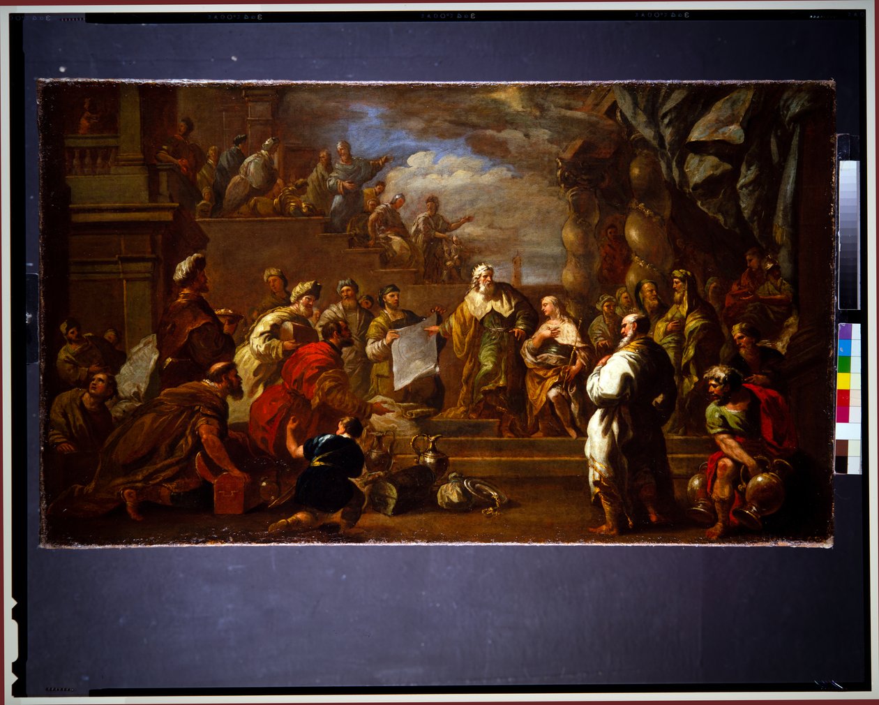 Davide Mostra a Salomone i Piani del Tempio da Luca Giordano