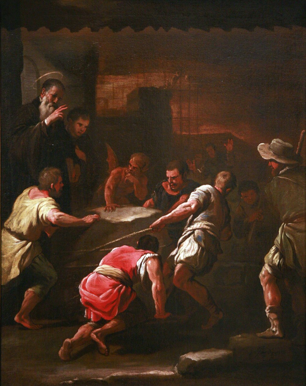 Francese:  Un miracolo di san Benoît Un miracolo di san Benedetto da Luca Giordano