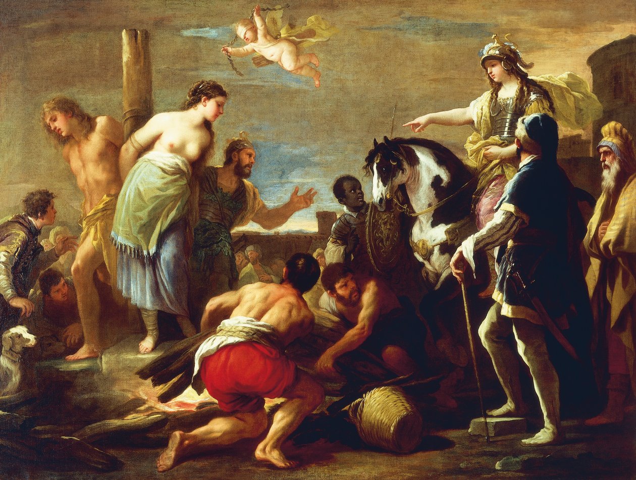 Olindo e Sofronia, di Luca Giordano da Luca Giordano