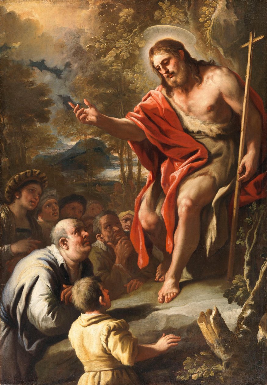 Der heilige Johannes predigt in der Wildnis da Luca Giordano
