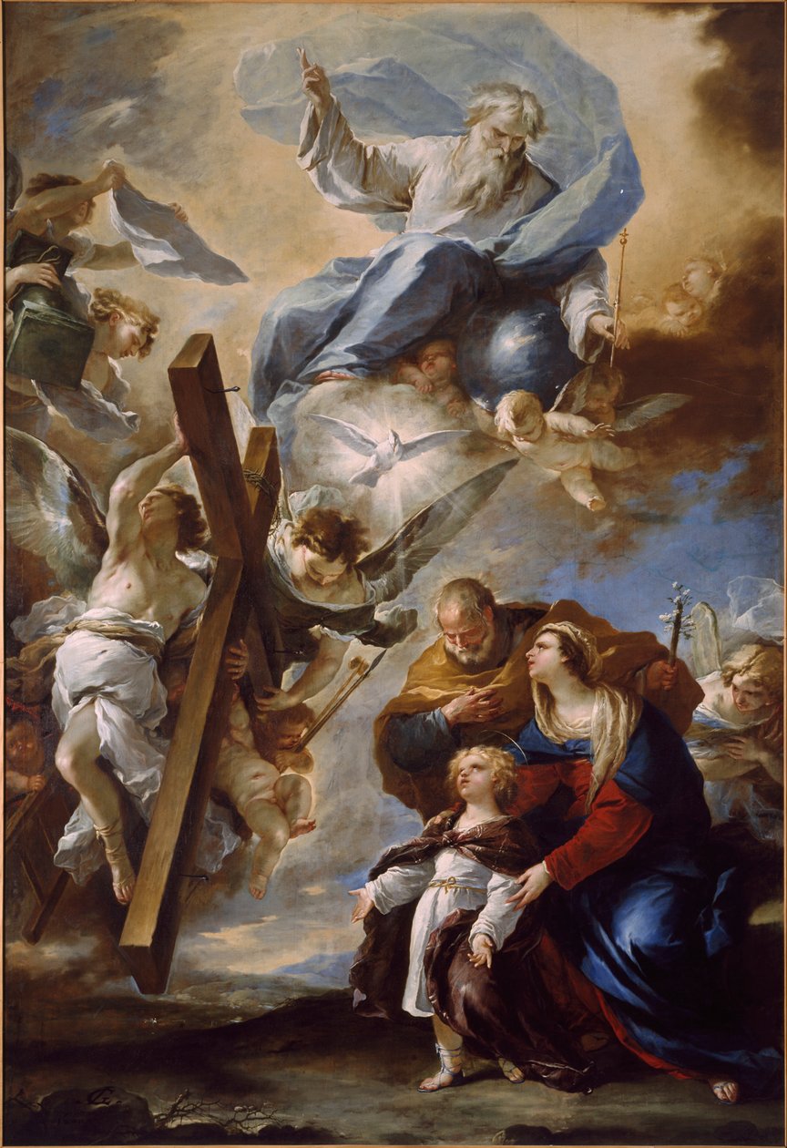 La Sacra Famiglia con i simboli della Passione, c. 1660 da Luca Giordano