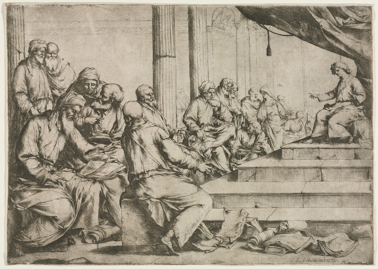 Il Giovane Cristo che Insegna nel Tempio da Luca Giordano