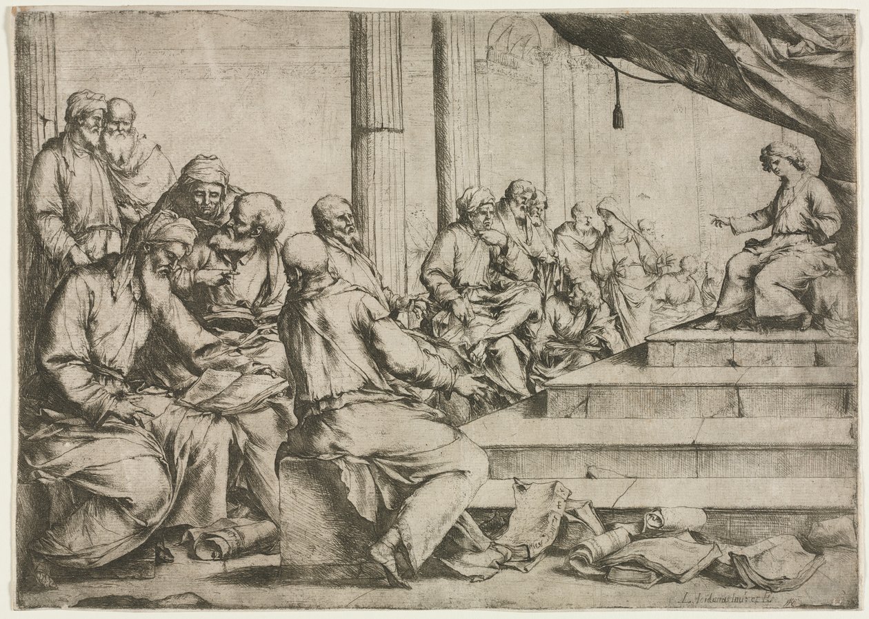 Il giovane Cristo che insegna nel tempio, c. 1653 da Luca Giordano
