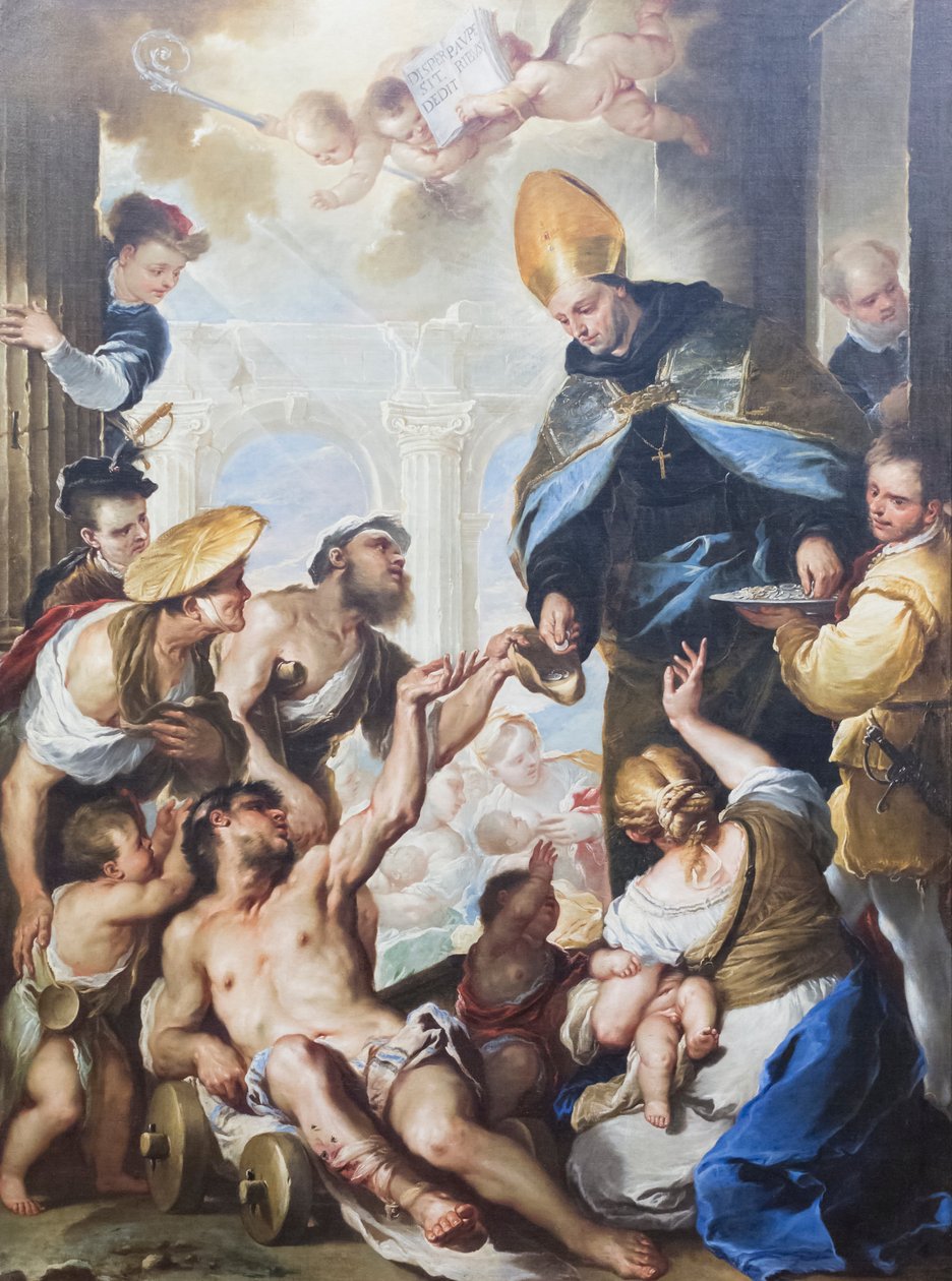 Le elemosine di San Tommaso di Villanova da Luca Giordano