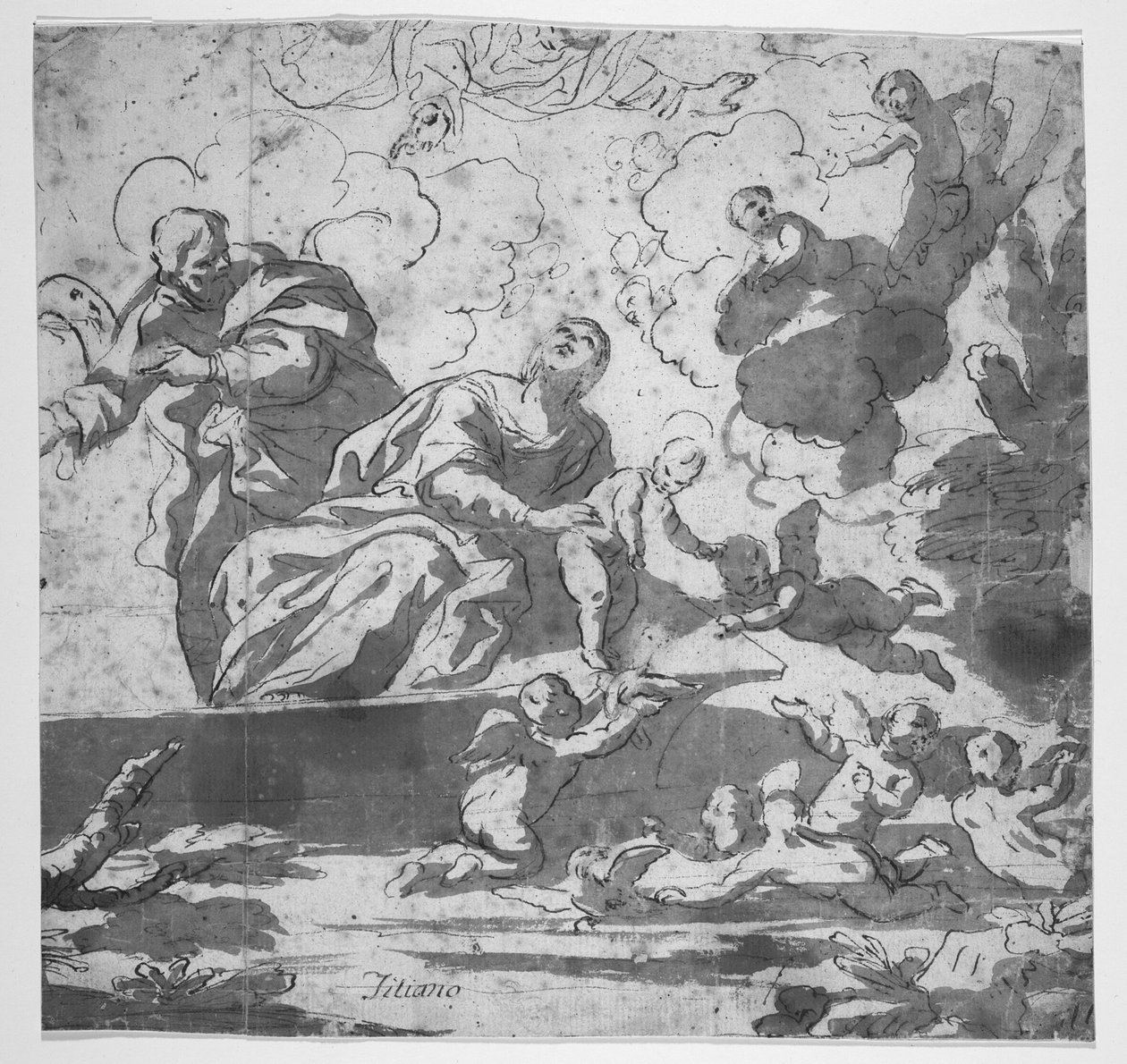 La traversata del Nilo durante la fuga in Egitto da Luca Giordano