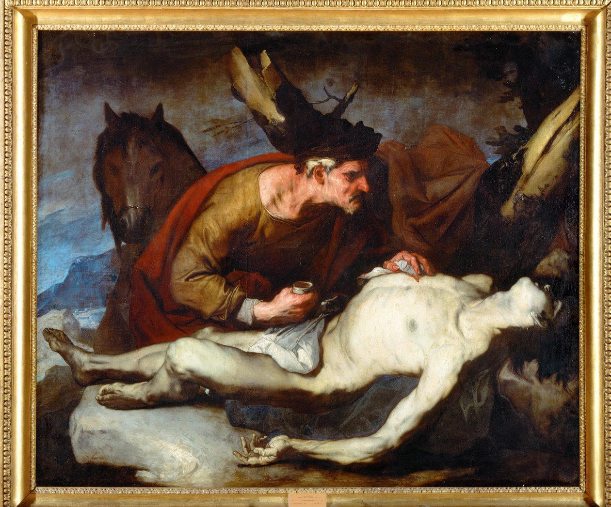 Il buon samaritano (dipinto su tela) da Luca Giordano