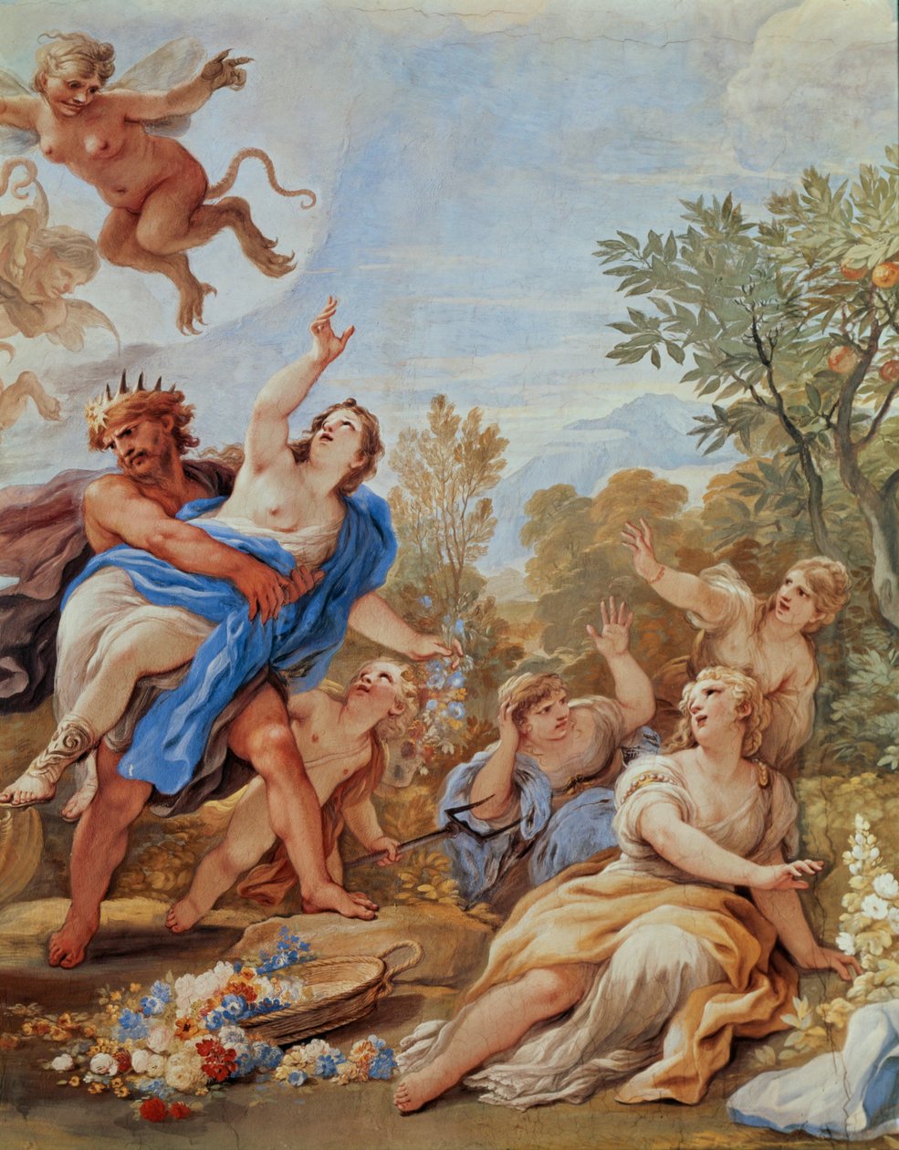 Il ratto di Proserpina (affresco) da Luca Giordano