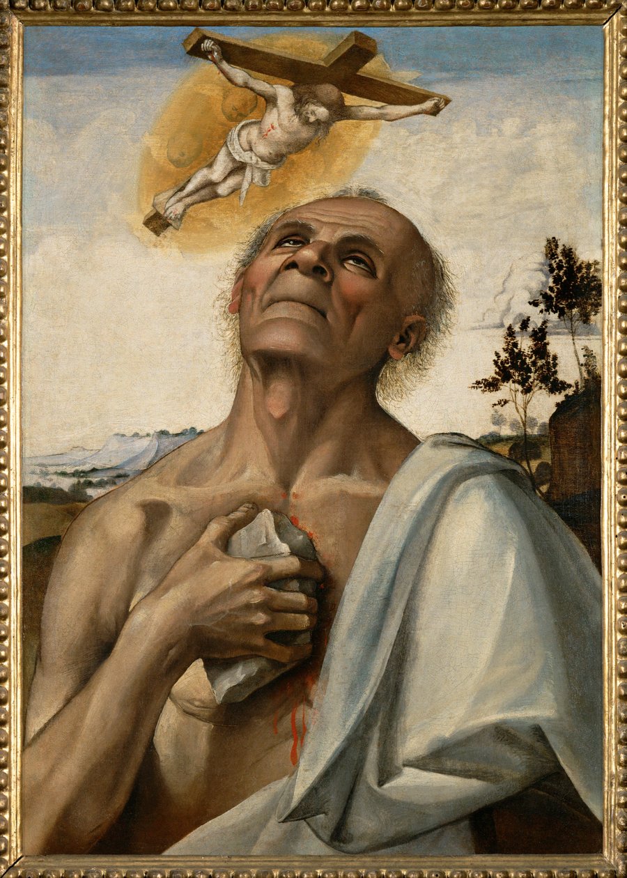 San Girolamo penitente in estasi - San Girolamo penitente in estasi ... da Luca Signorelli