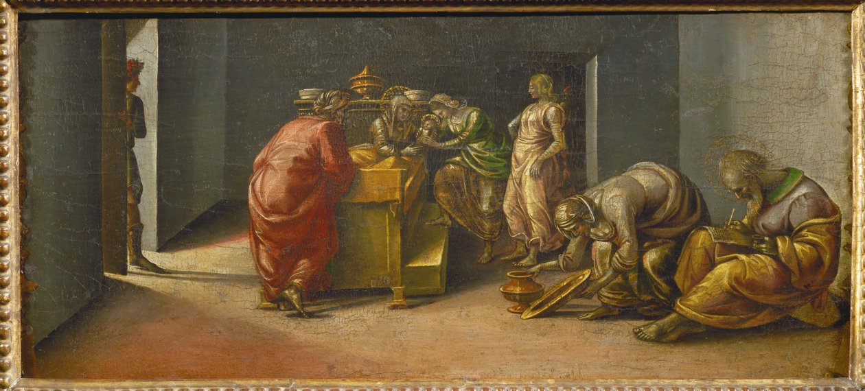 La nascita di San Giovanni Battista ... da Luca Signorelli