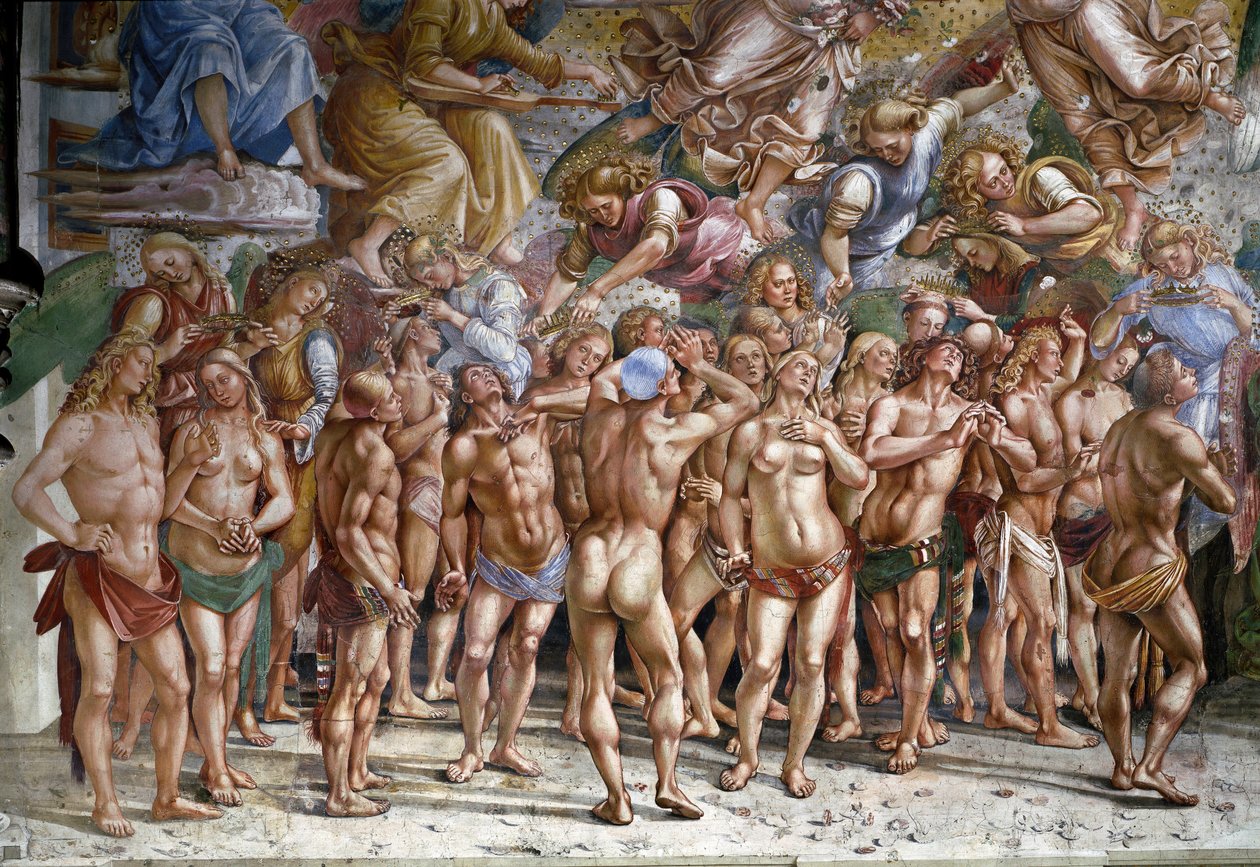 Il Giudizio Universale: gli eletti (dettaglio) da Luca Signorelli