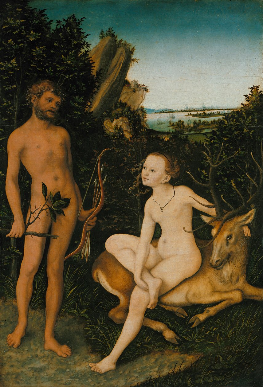Apollo e Diana in un Paesaggio Boschivo da Lucas Cranach the Elder