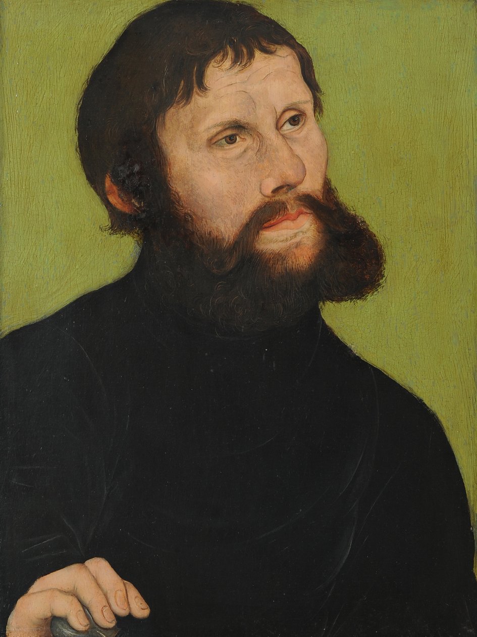 Ritratto di Lutero come Junker Jörg da Lucas Cranach the Elder