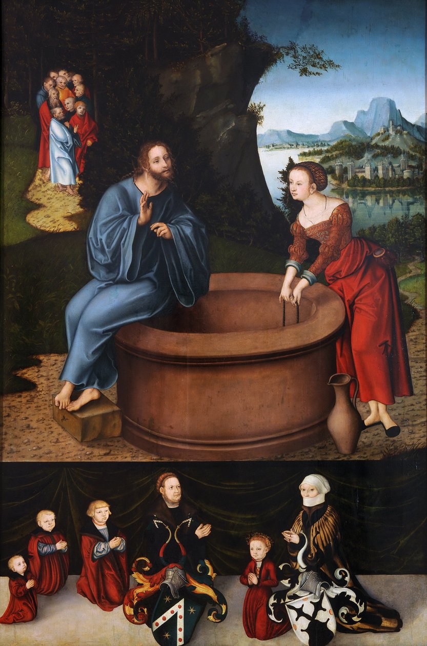 Cristo e la Samaritana da Lucas Cranach the Elder