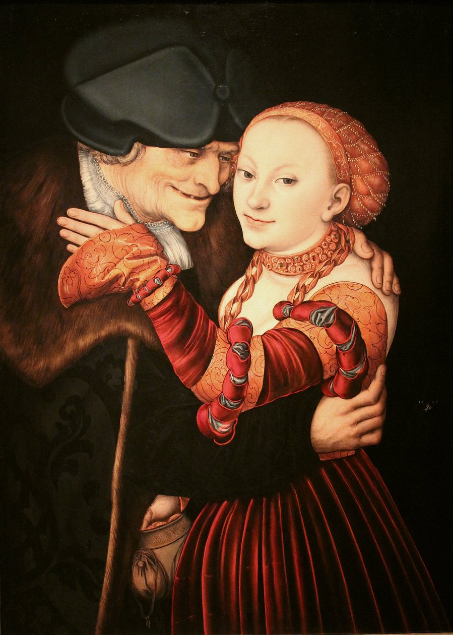 Il vecchio innamorato da Lucas Cranach the Elder