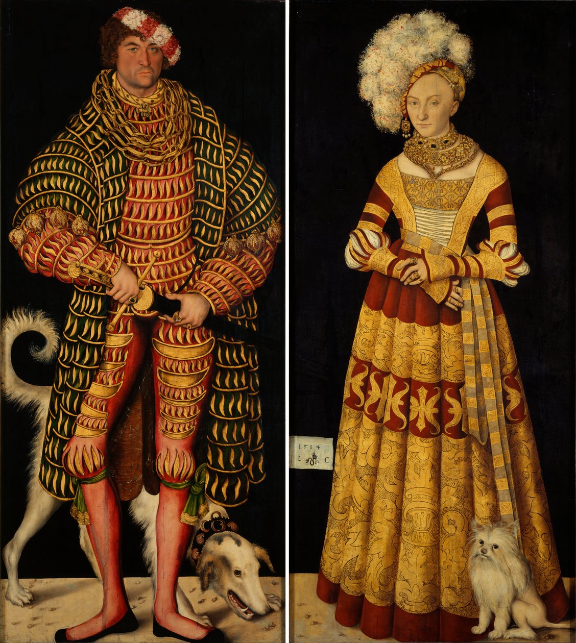 Doppio ritratto del Duca Enrico il Pio e della moglie Duchessa Caterina di Meclemburgo da Lucas Cranach the Elder