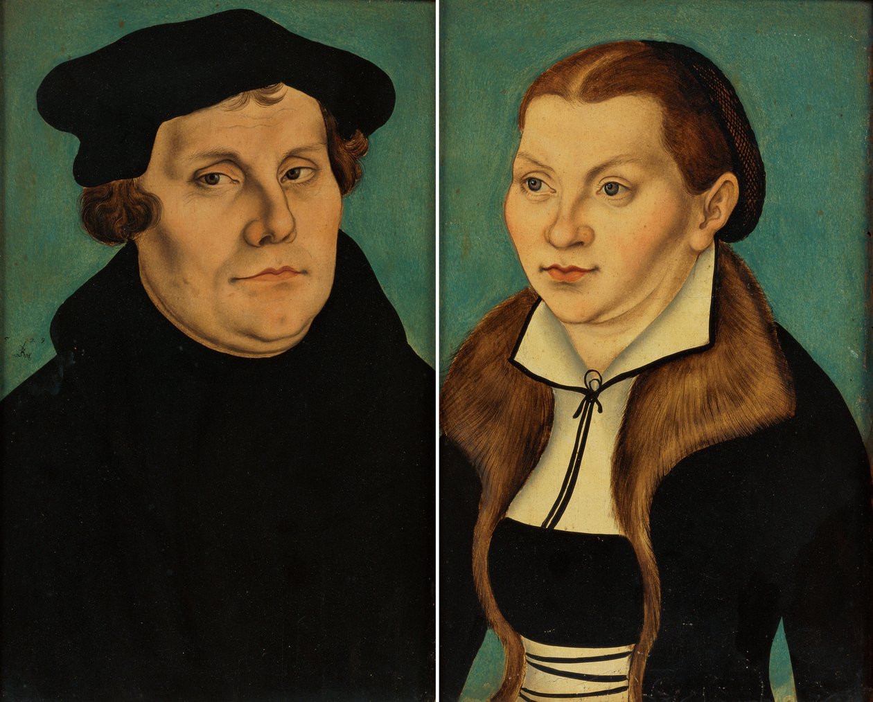 Doppio ritratto di Martin Lutero e Katharina Bora da Lucas Cranach the Elder