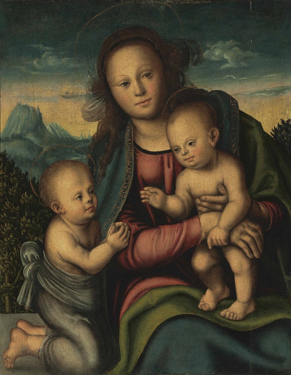 Vergine e Bambino con il piccolo Giovanni Battista da Lucas Cranach the Elder