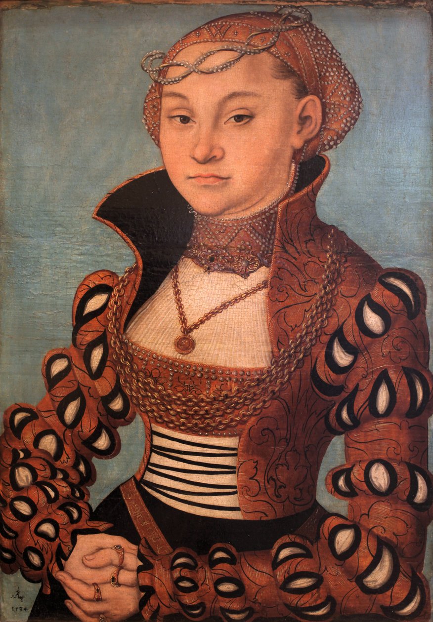 Ritratto di una nobile dama sassone da Lucas Cranach the Elder