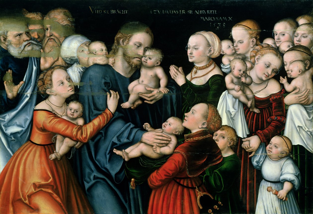 Lasciate che i bambini vengano a me, 1538 da Lucas Cranach the Elder