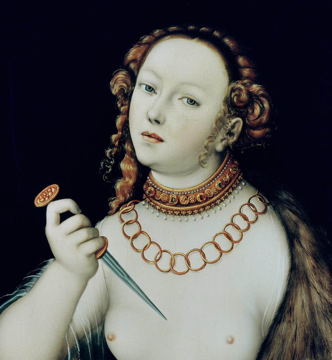 Il suicidio di Lucrezia, 1538 (dettaglio) da Lucas Cranach the Elder