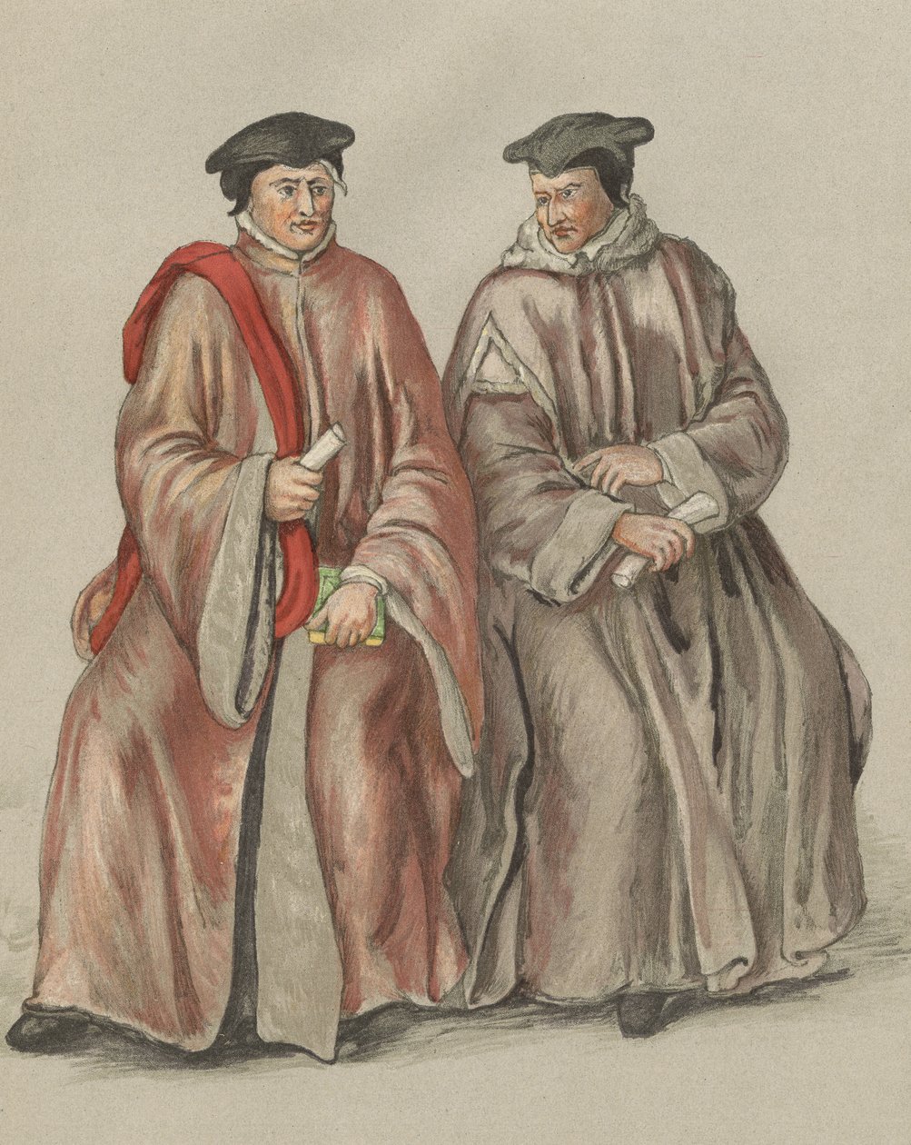 Giudici elisabettiani nelle loro vesti da Lucas de after Heere