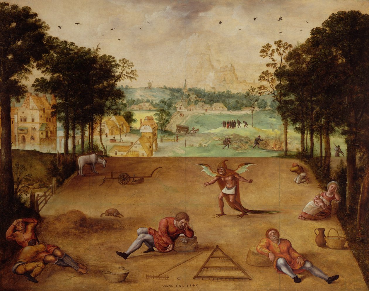 La parabola del grano e della zizzania, 1540 da Lucas van Gassel